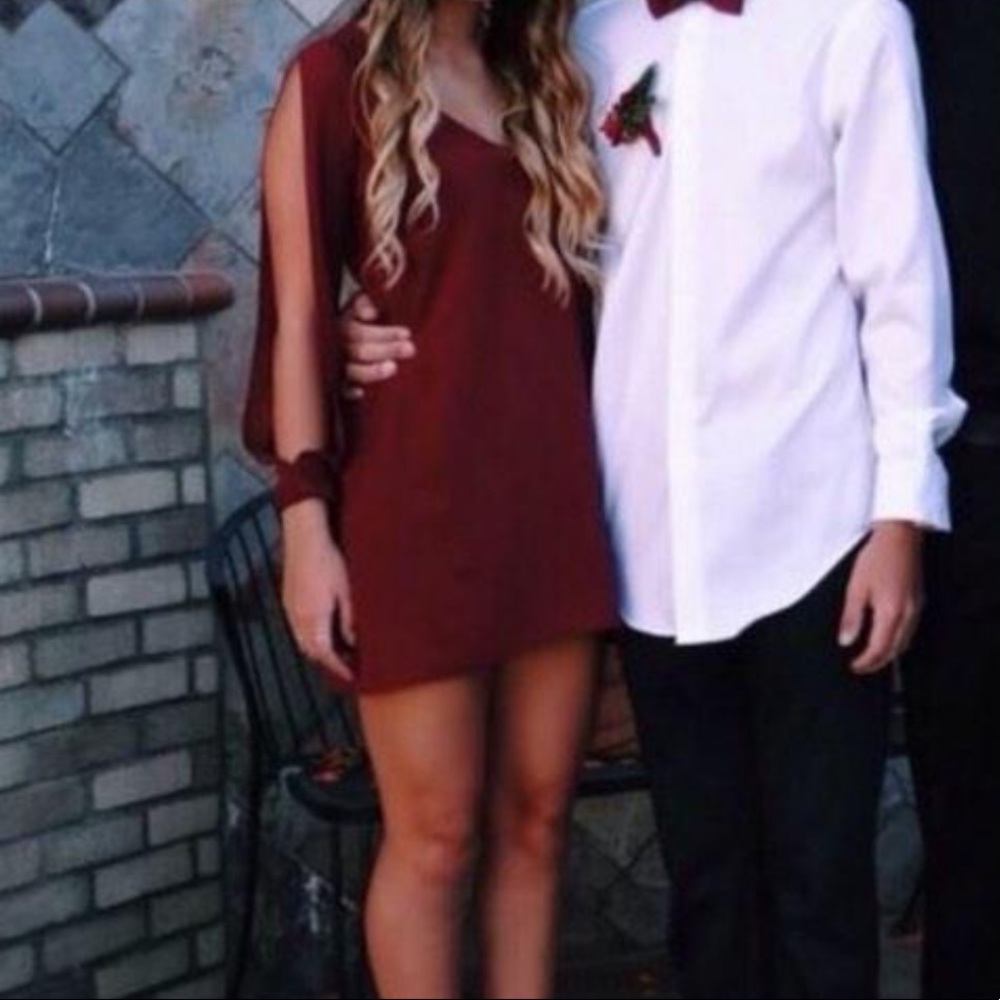 tobi burgundy dress